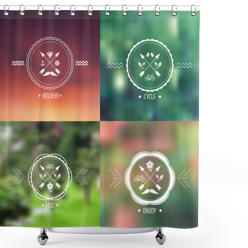 Personality  Blurred Nature Backgrounds Shower Curtains