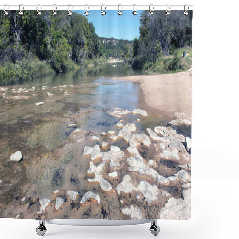 Personality  Dinosaur Valley On The Paluxy River In Texas. Shower Curtains