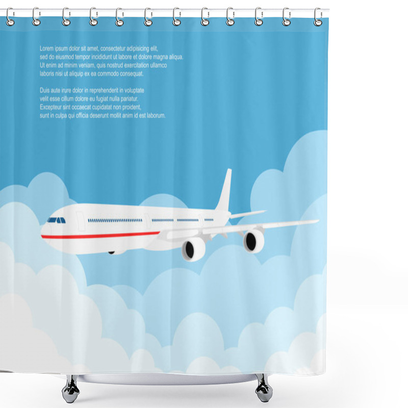 Personality  Plane Shower Curtains