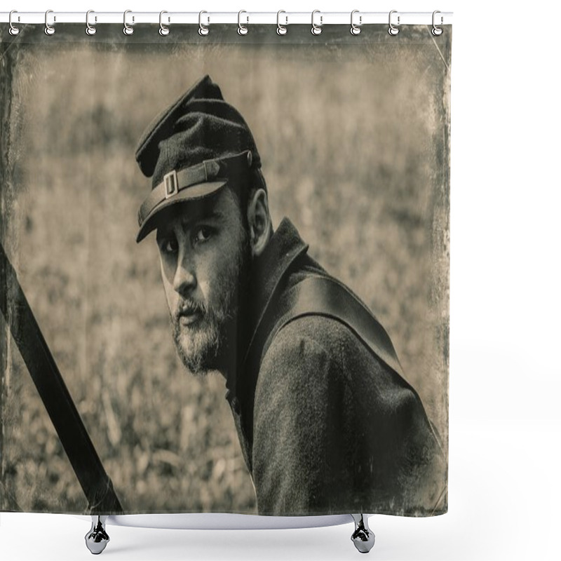 Personality  Civil War Re-enactment. Shower Curtains