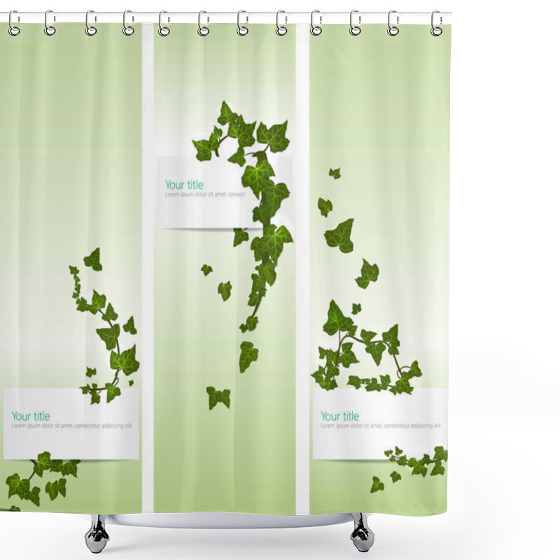 Personality  Vector Spring Banners With Ivy Shower Curtains