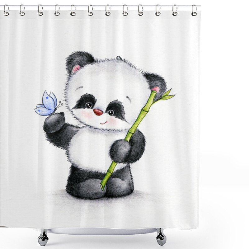 Personality  Cute Panda Shower Curtains