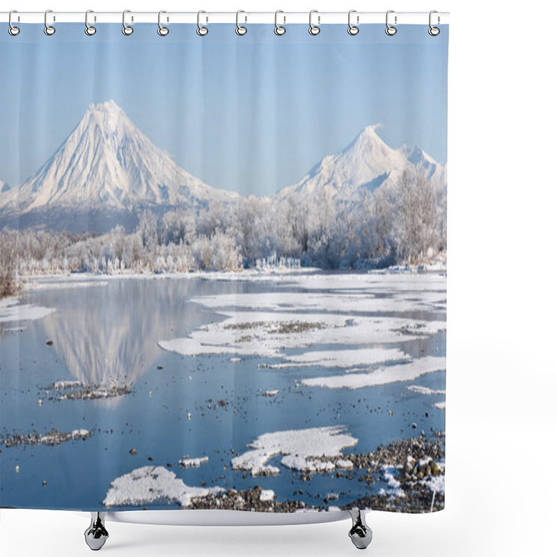 Personality  Volcano Shower Curtains