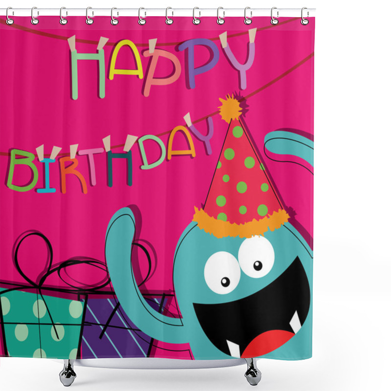 Personality  Happy Birthday Shower Curtains