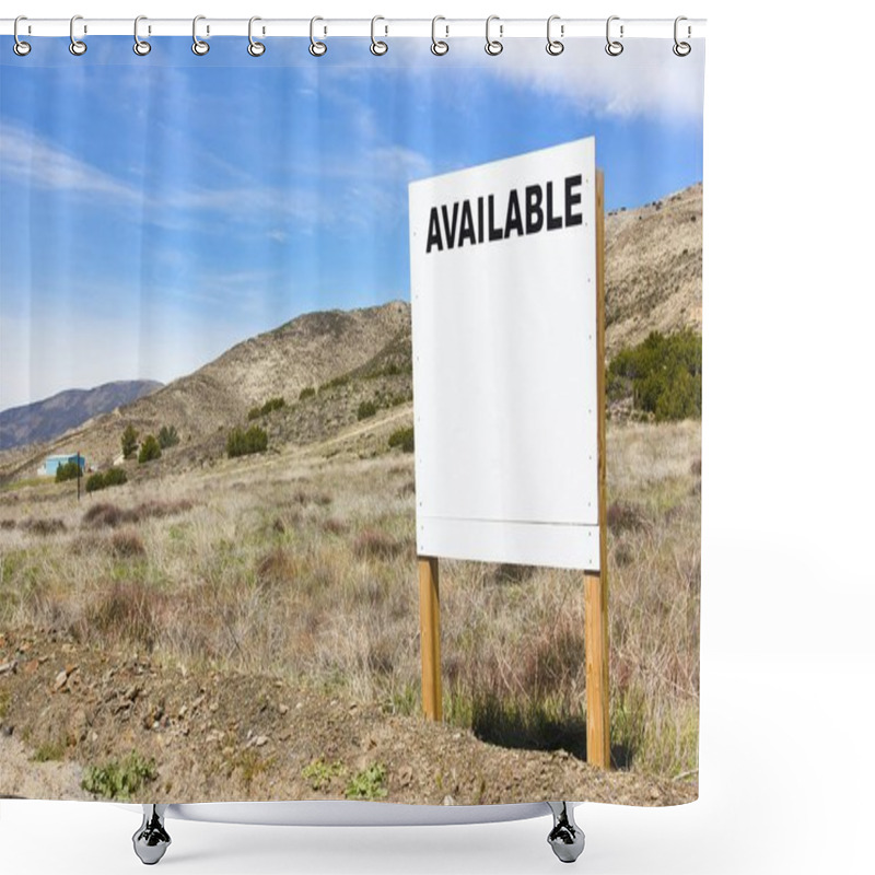 Personality  Available Sign Posted In A Rural Scene.  Shower Curtains