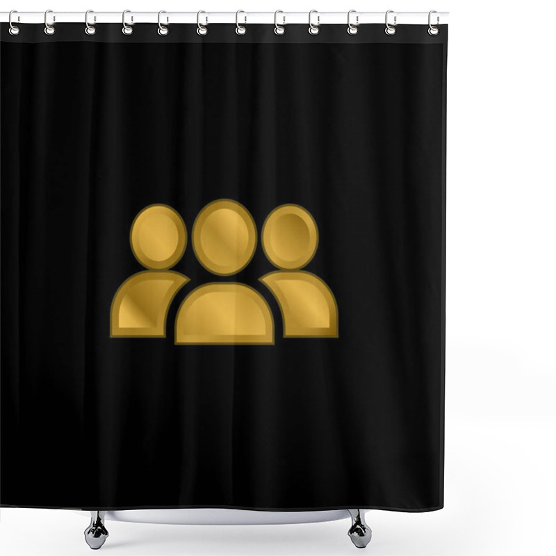 Personality  Audience Gold Plated Metalic Icon Or Logo Vector Shower Curtains