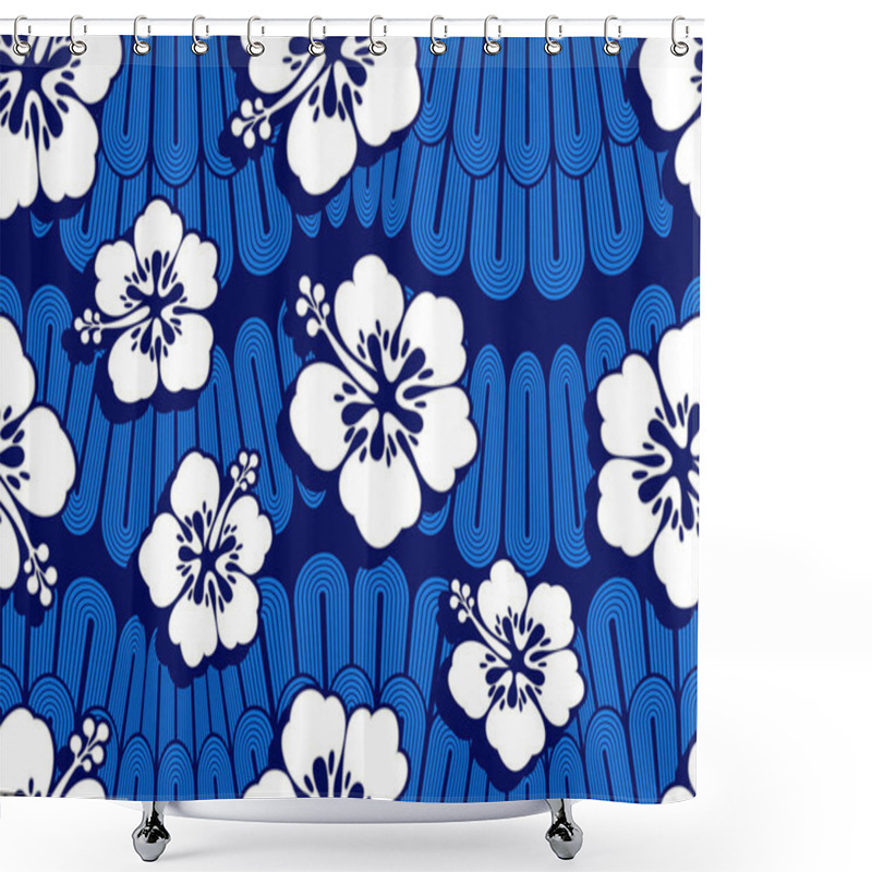 Personality  Hibiscus Hawaii Seamless Pattern, Fashion Background. Shower Curtains