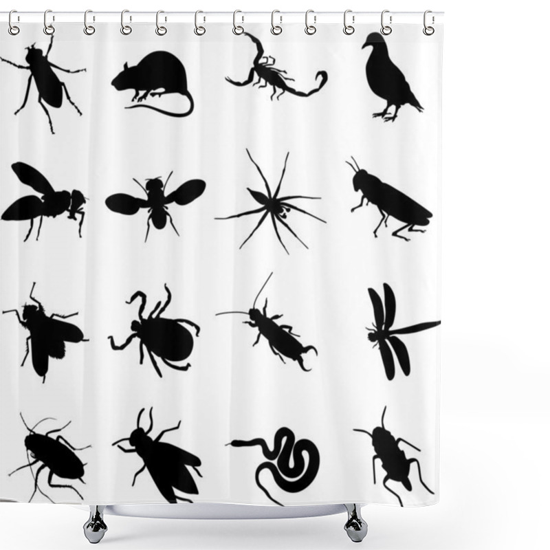 Personality  Insects Shower Curtains