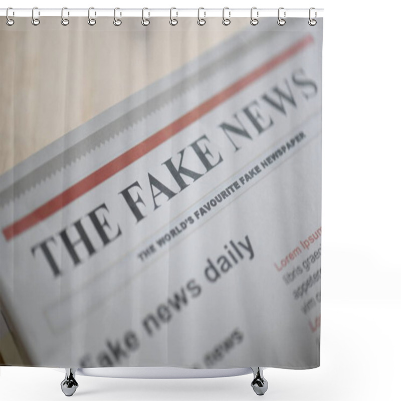 Personality  Fake News Paper On Table Shower Curtains