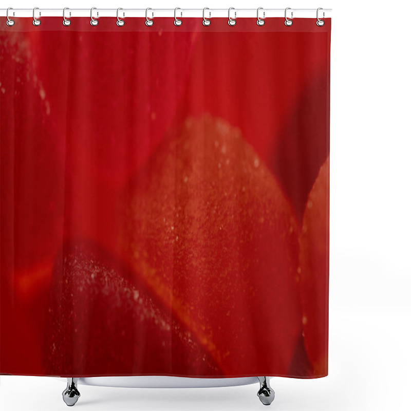 Personality  Red Candy Or Gummy Vitamins Macro Photo Shower Curtains