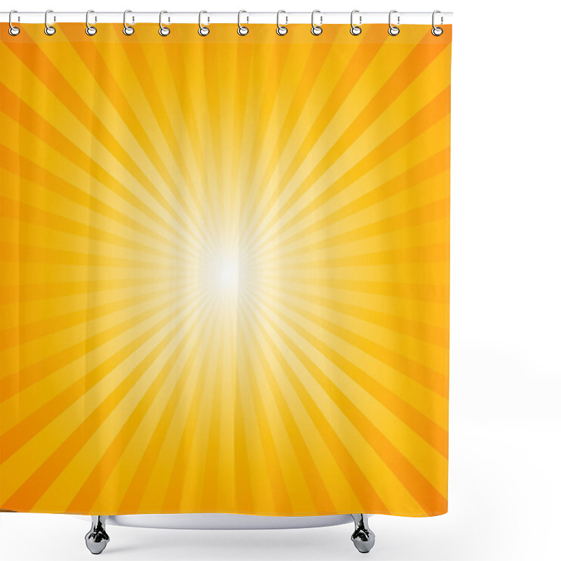 Personality  Sunburst Pattern Shower Curtains