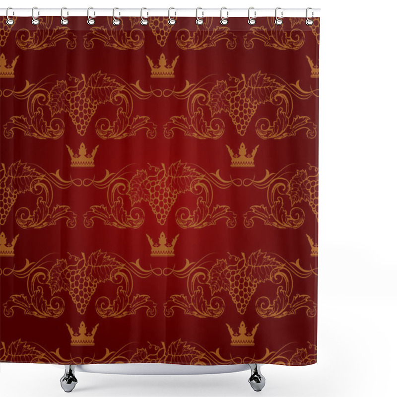 Personality  Seamless Pattern With Crowns. Shower Curtains