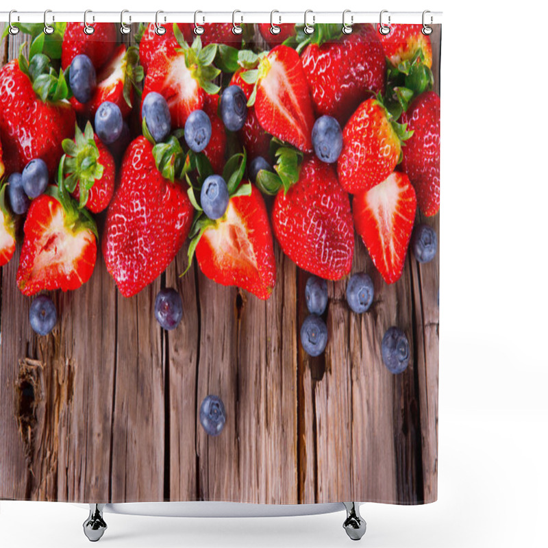 Personality  Fresh Fruits On Wood Shower Curtains