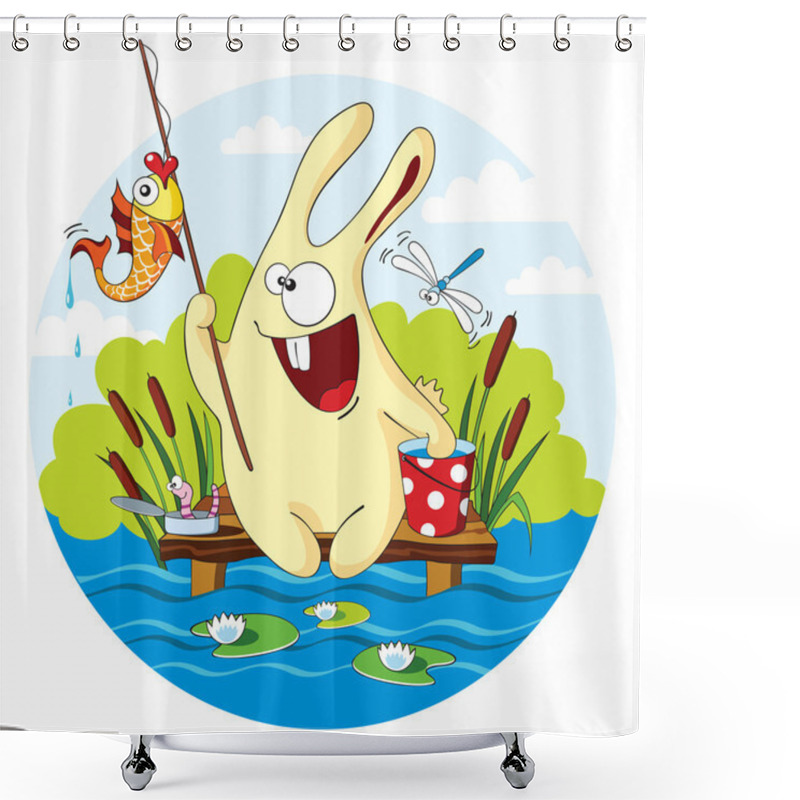 Personality  Fishing Shower Curtains