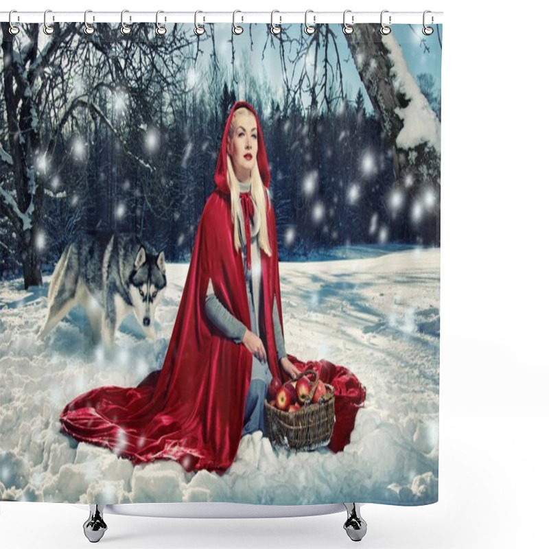 Personality  Red Hood Shower Curtains