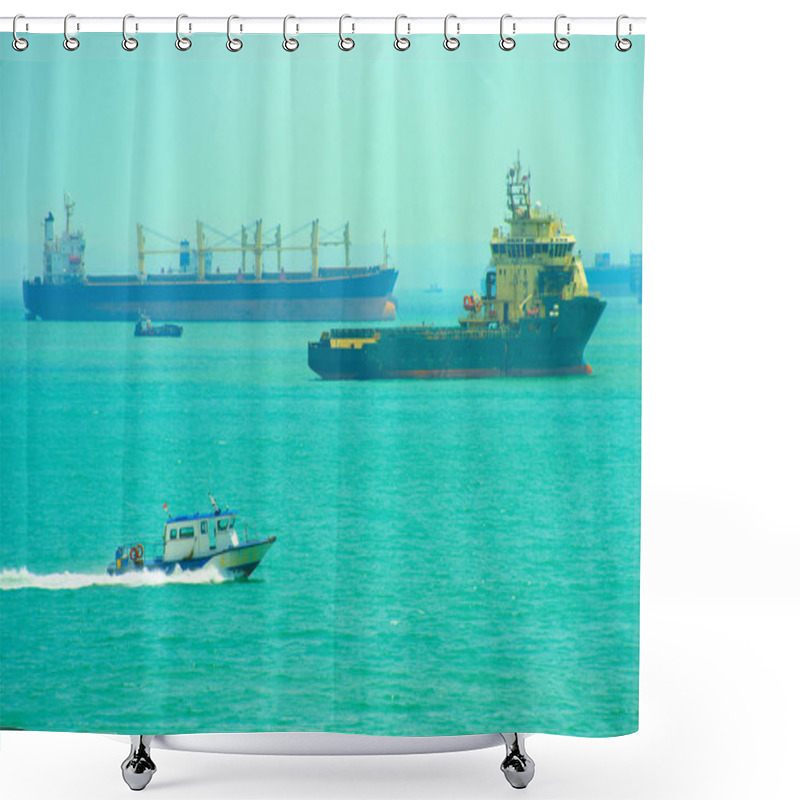 Personality  Cargo Tanker Ships Shower Curtains