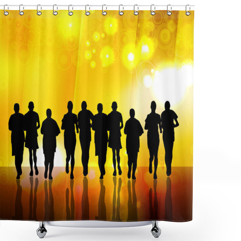 Personality  Sport Illustration Shower Curtains