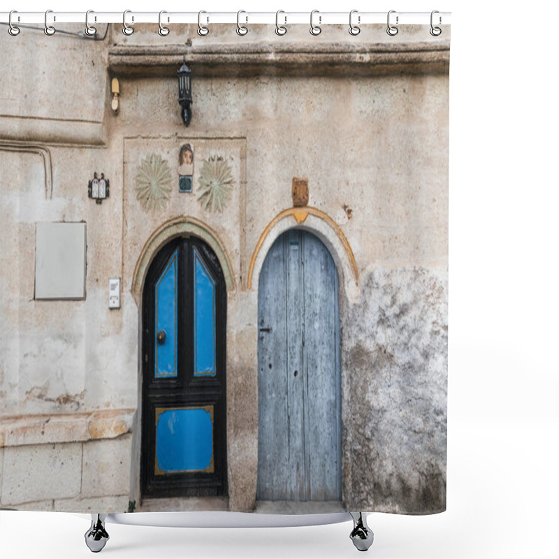 Personality  Two Wooden Doors In Traditional Old Building, Cappadocia, Turkey Shower Curtains