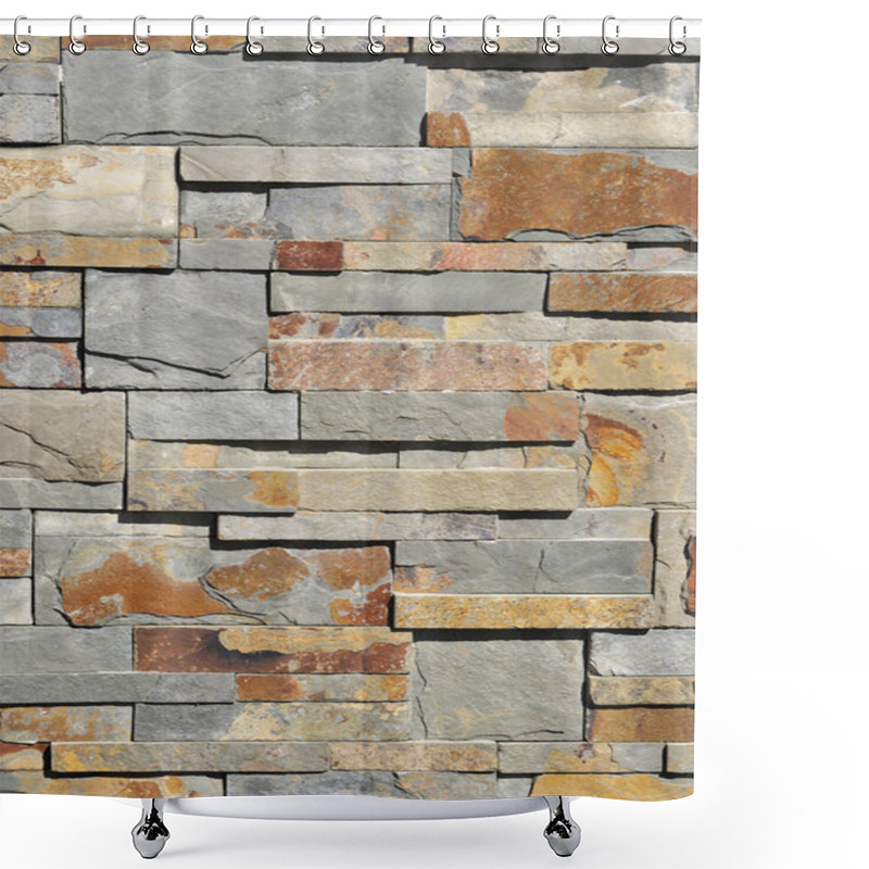 Personality  Stone Background Shower Curtains