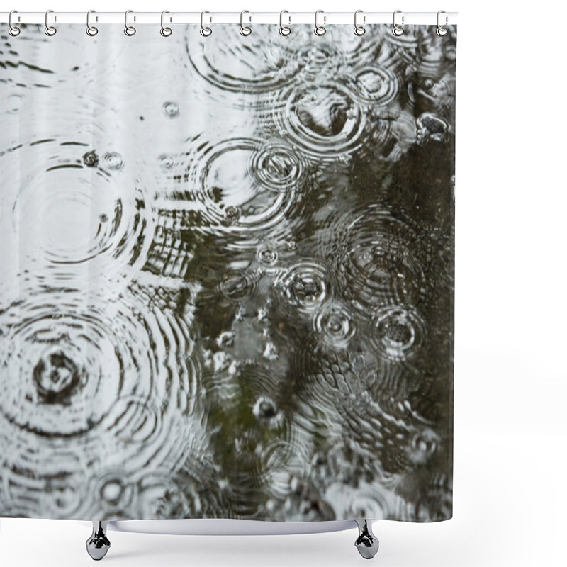 Personality  Beautiful Natural Background With Rainy Weather Shower Curtains