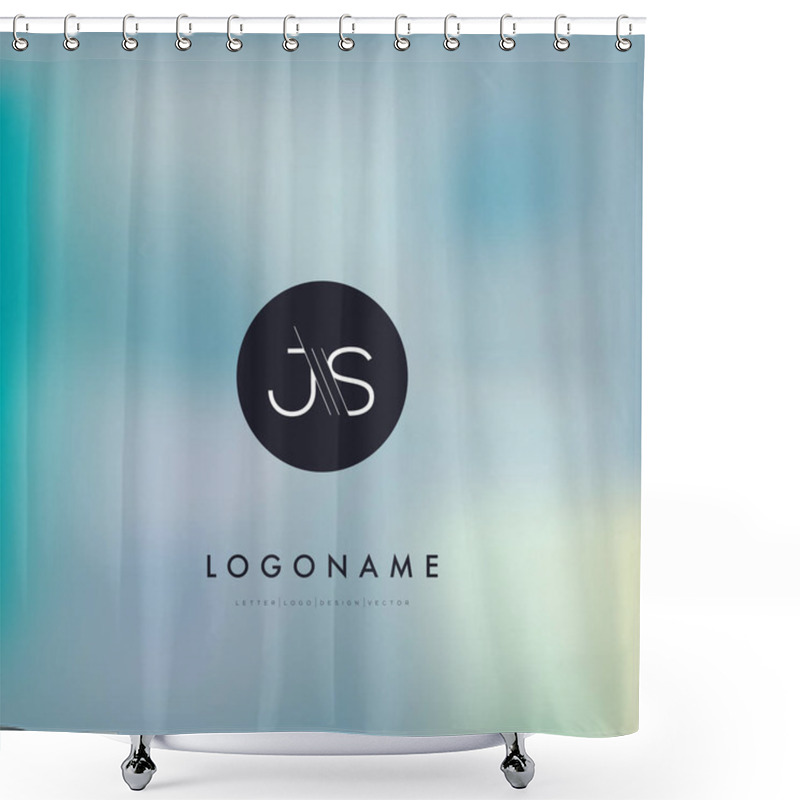 Personality  JS Letters Company Logo Shower Curtains