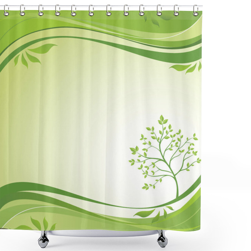 Personality  Spring Background With Tree Shower Curtains