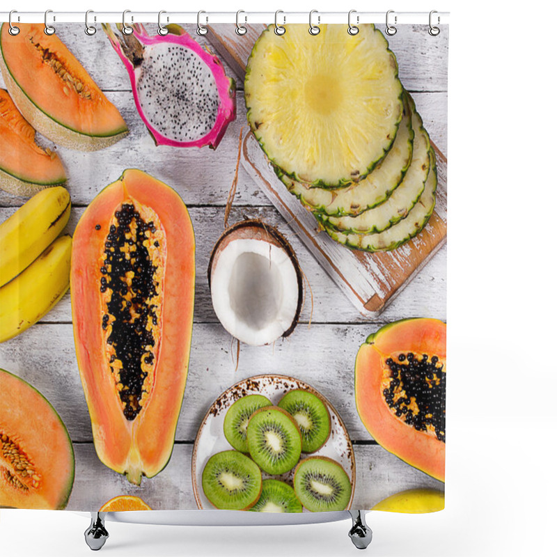 Personality  Exotic Tropical Fruits. Shower Curtains