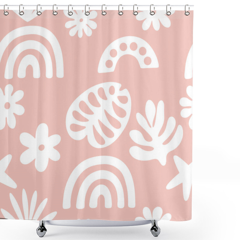 Personality  Tremdy Pattern  Background With Abstract Floral And Leaf Patterns Shower Curtains