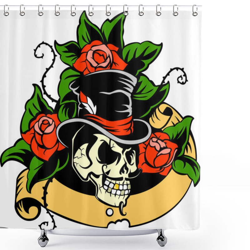 Personality  Gentlemans Skull Shower Curtains