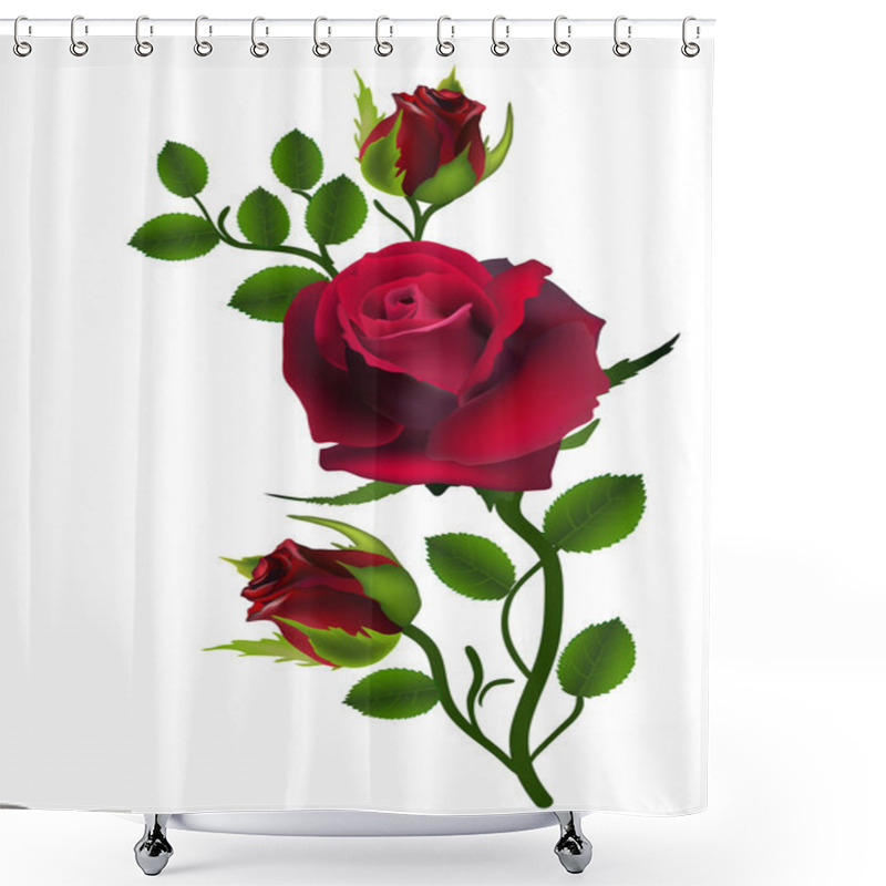 Personality  Card Flower Rose Shower Curtains