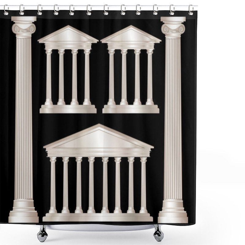 Personality  Greek Columns Shower Curtains