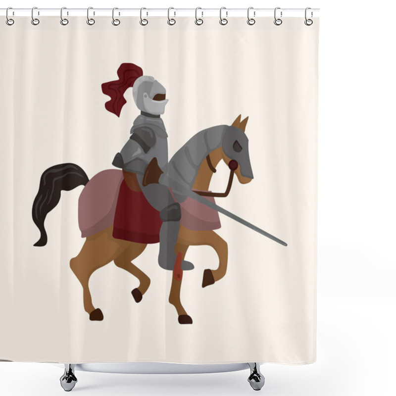 Personality  Knight Theme Elements Vector,eps Shower Curtains