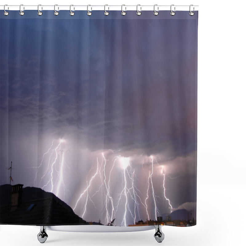 Personality  Lightning Strike Shower Curtains