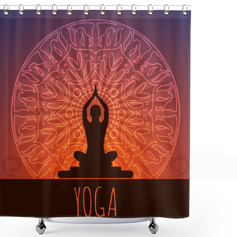 Personality  Yoga Background. Shower Curtains