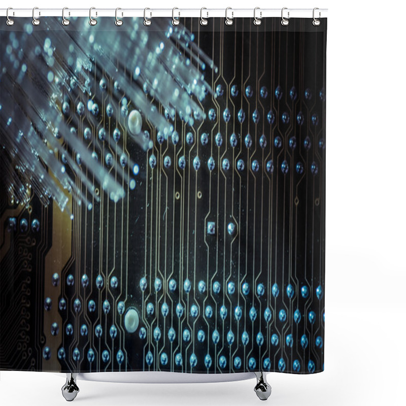 Personality  Fiber Optic Cables Shower Curtains