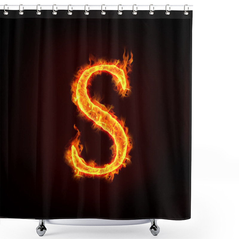 Personality  Fire Alphabets, S Shower Curtains