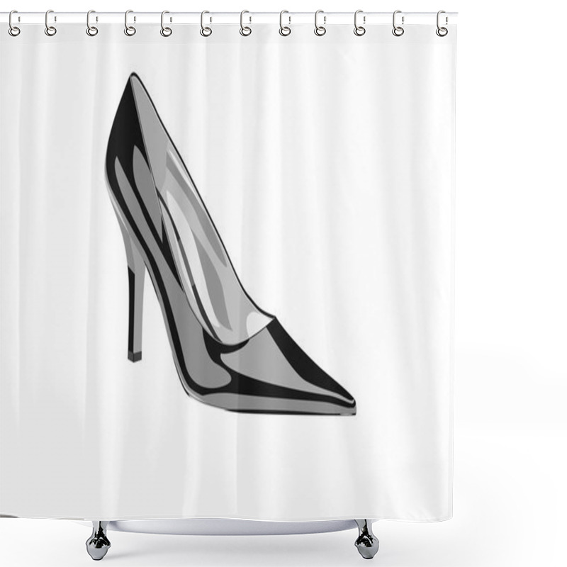 Personality  High Heel Woman Shoe Shower Curtains