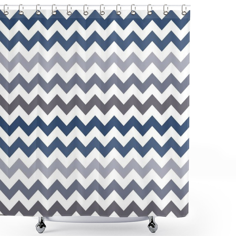 Personality  Zigzag Pattern Background Geometric Chevron, Textile Design. Shower Curtains