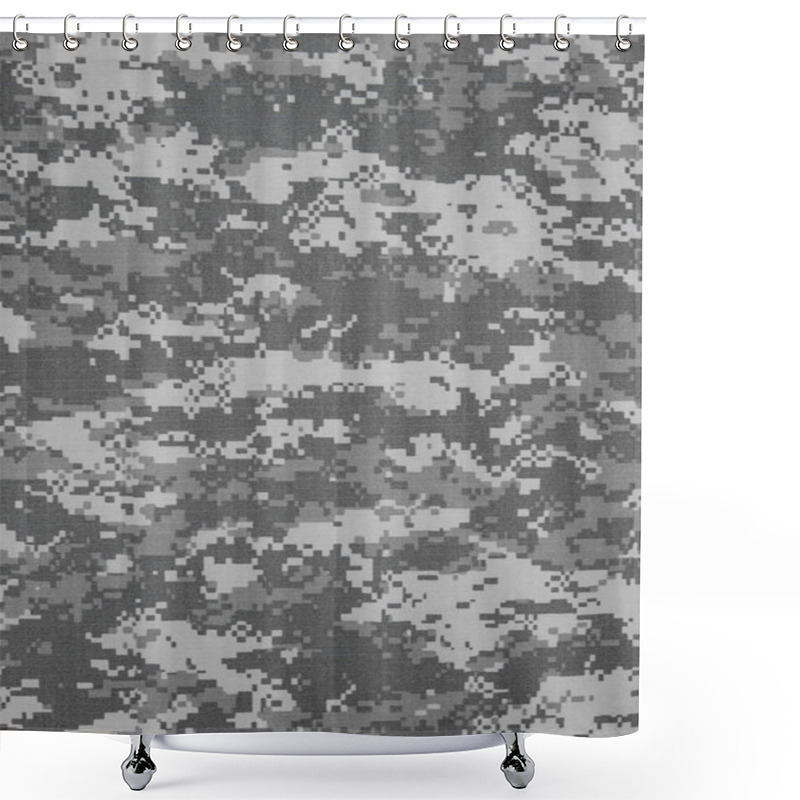 Personality  US Army Urban Digital Camouflage Fabric Texture Background Shower Curtains