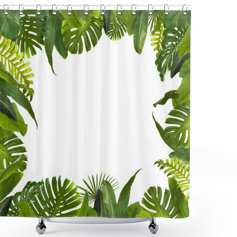 Personality  Tropical Jungle Leaves Background Shower Curtains