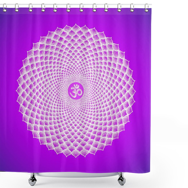 Personality  Hand Drawn Chakra Sahasrara Illustratio Shower Curtains