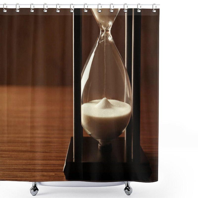 Personality  Hourglass With White Sand Shower Curtains