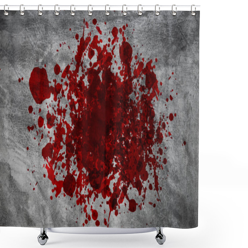 Personality  Blood On The Wall, Halloween Bloody Murder Or Death Crime Killer Violation Concept. Shower Curtains