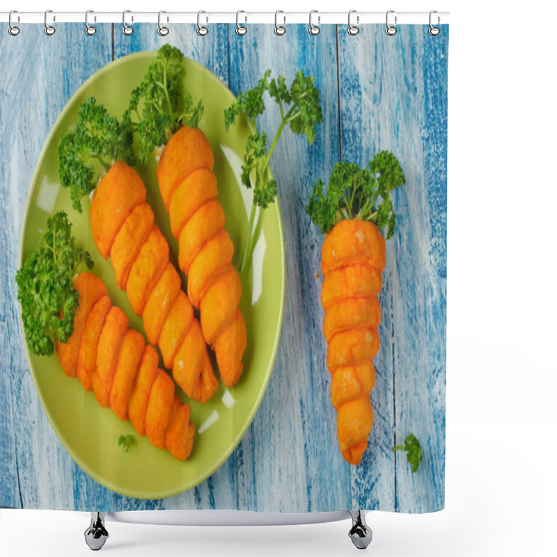 Personality  Puff Pastry Appetizer Carrots Shower Curtains