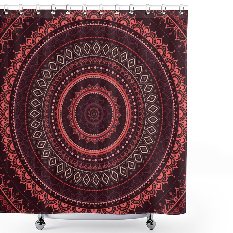 Personality  Mandala. Indian Decorative Pattern. Shower Curtains