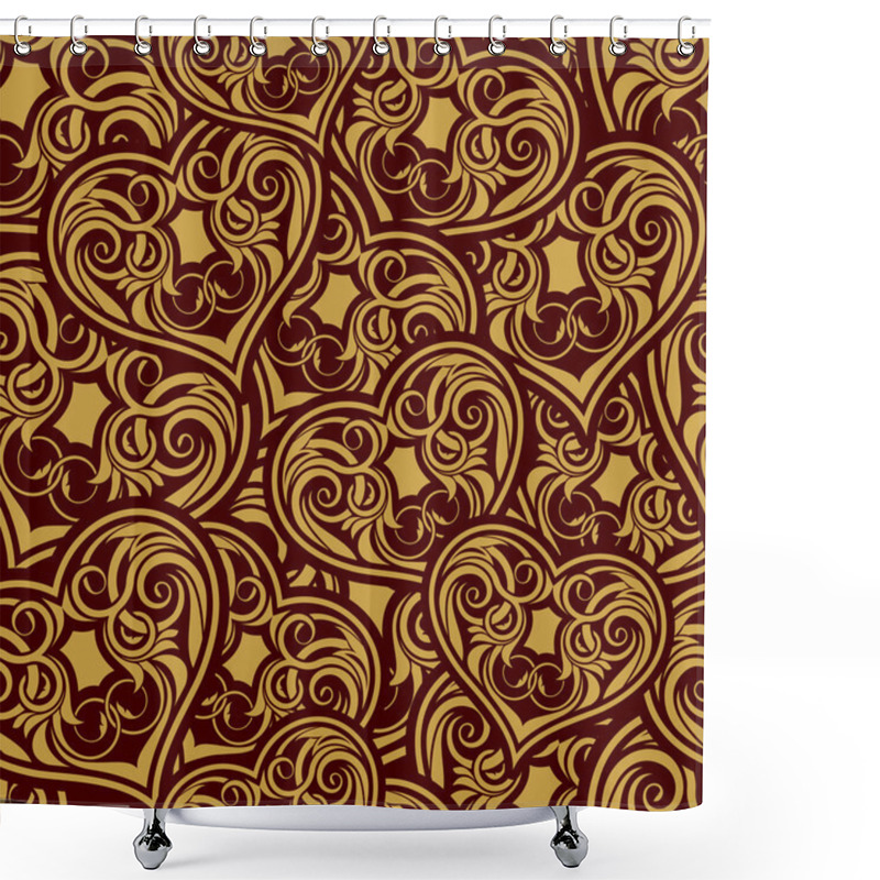 Personality  Wedding Seamless Pattern Shower Curtains