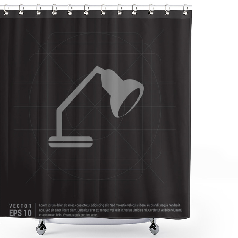 Personality  Reading Lamp Icon Shower Curtains