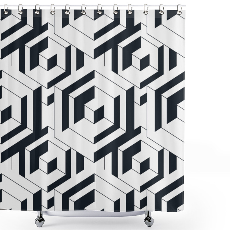 Personality  Seamless Geometric Pattern. Geometric Simple Print. Vector Repeating Texture. Shower Curtains