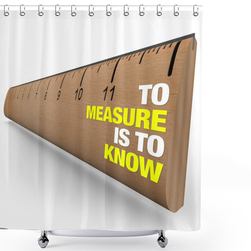 Personality  Ruler - To Measure Is To Know - Importance Of Metrics Shower Curtains