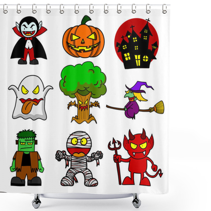 Personality  Halloween Character Cartoon. Shower Curtains